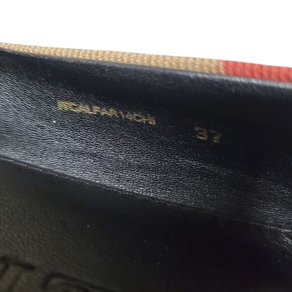 Burberry Flats Avonwick Nova Check Canvas Leather Buckle Detail - Size 7 - Picture 7 of 9